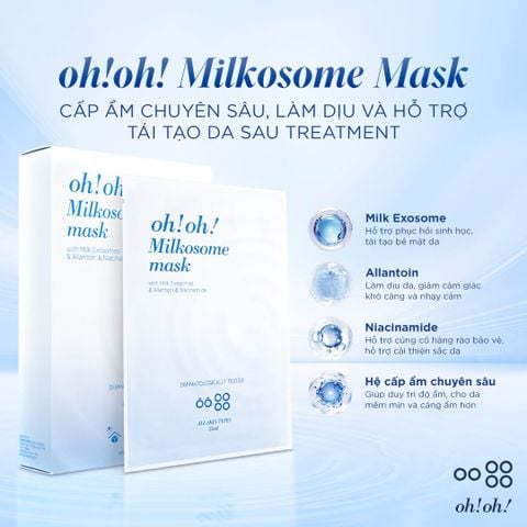 Oh!Oh! Milkosome Mask - Mặt Nạ Exosome Cấp Ẩm Chuyên Sâu, Phục Hồi Và Tái Tạo Da