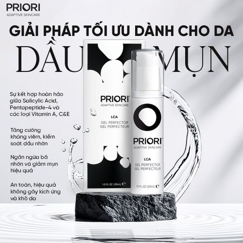 Priori LCA Gel Perfector - Gel ngăn ngừa mụn, kiểm soát dầu nhờn và thu nhỏ lỗ chân lông 30ml