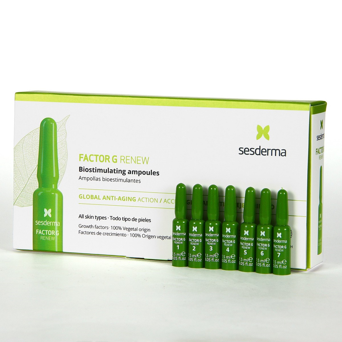 Sesderma Factor G Renew Biostimulating Ampoules 7 x1.5ml – Tinh Chất Phục Hồi Tái Tạo Da
