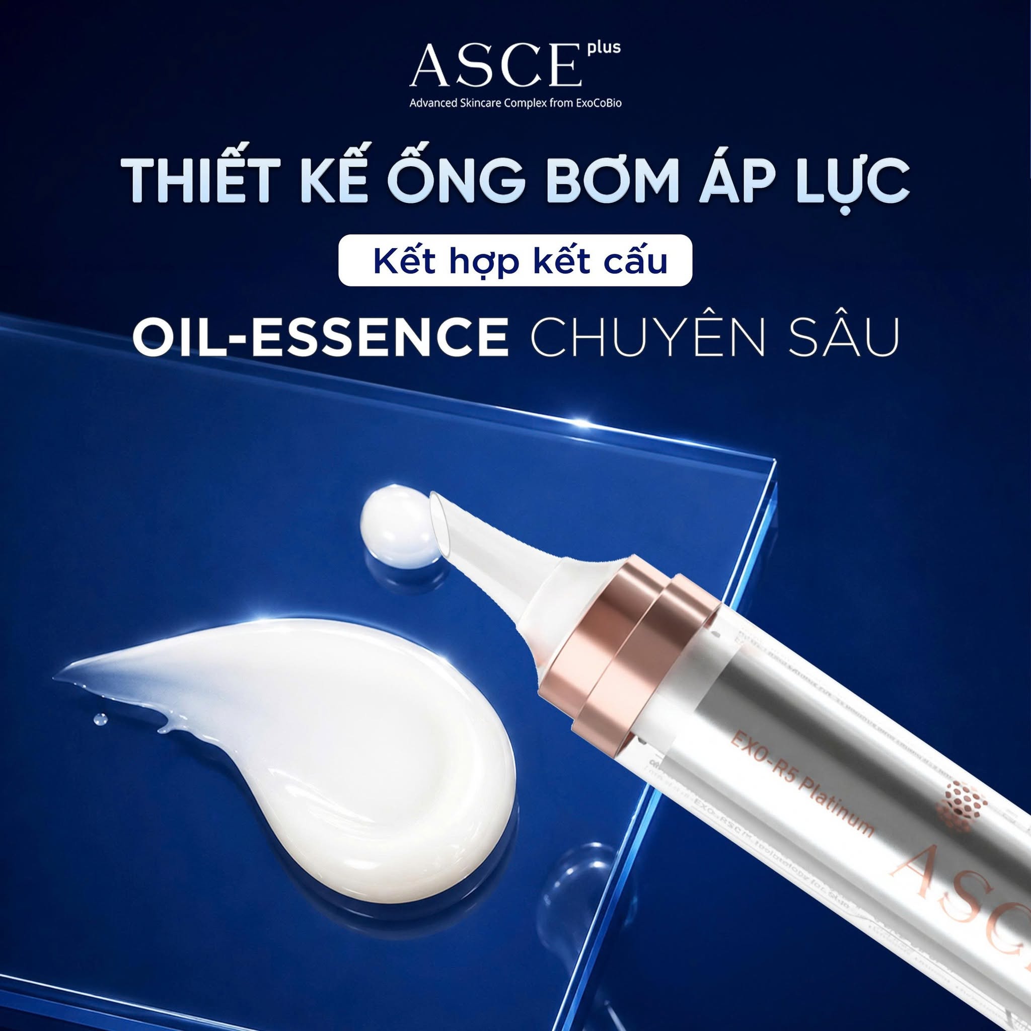 ASCE plus EXO-R5 Platinum Tinh Chất Exosome Làm Sáng, Làm Mịn, Tăng Độ Đàn Hồi, Chống Lão Hoá Da 20ml