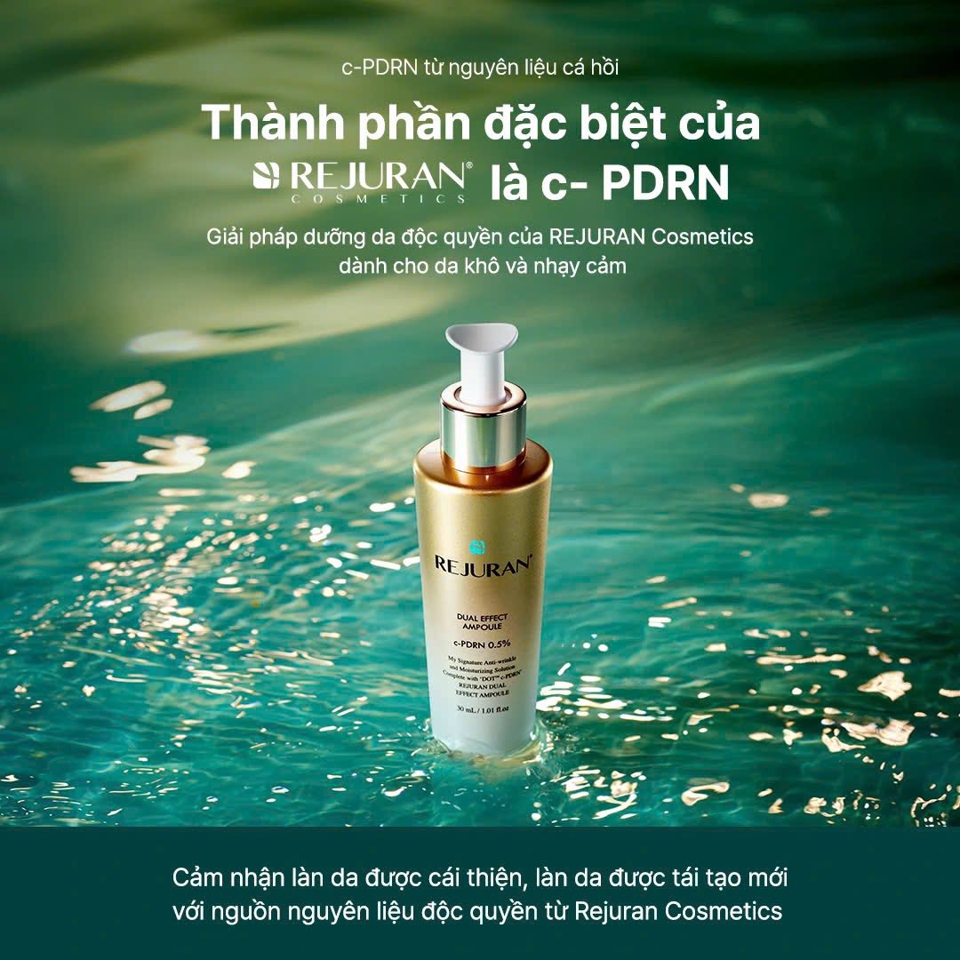 Tinh chất Rejuran Dual Effect Ampoule dưỡng ẩm sâu, hỗ trợ phục hồi, cải thiện dấu hiệu lão hoá