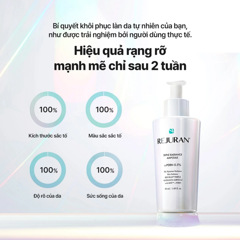 Tinh chất Rejuran Triple Radiance Ampoule dưỡng sáng giúp da căng bóng, hỗ trợ trẻ hoá 50ml