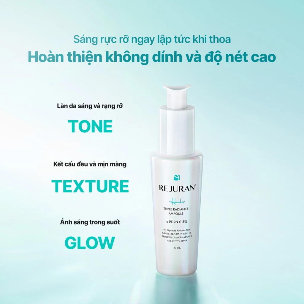 Tinh chất Rejuran Triple Radiance Ampoule dưỡng sáng giúp da căng bóng, hỗ trợ trẻ hoá 50ml