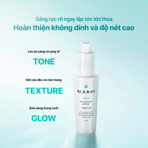 Tinh chất Rejuran Triple Radiance Ampoule dưỡng sáng giúp da căng bóng, hỗ trợ trẻ hoá 50ml