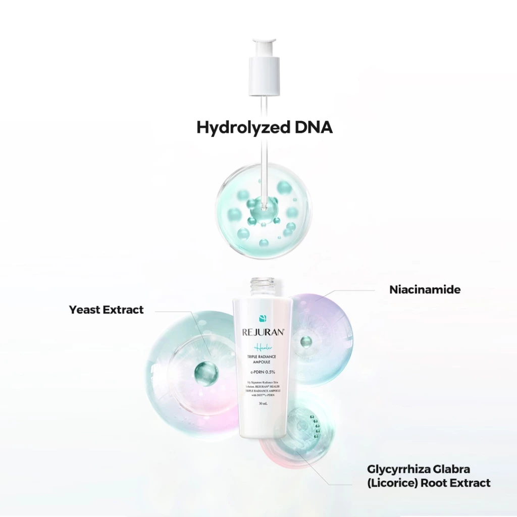 Tinh chất Rejuran Triple Radiance Ampoule dưỡng sáng giúp da căng bóng, hỗ trợ trẻ hoá 50ml