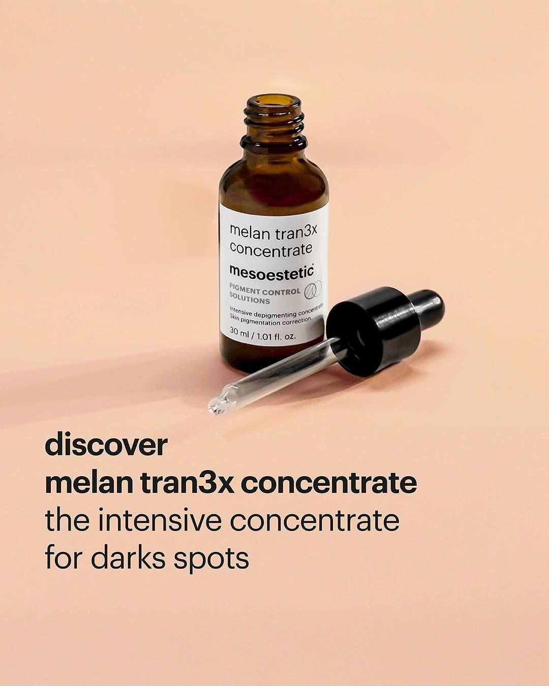 Mesoestetic Melan Tran3x Concentrate Serum - Tinh Chất Hỗ Trợ Làm Sáng Và Đều Màu Da 30ml