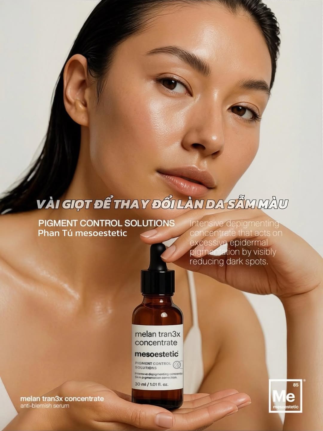 Mesoestetic Melan Tran3x Concentrate Serum - Tinh Chất Hỗ Trợ Làm Sáng Và Đều Màu Da 30ml