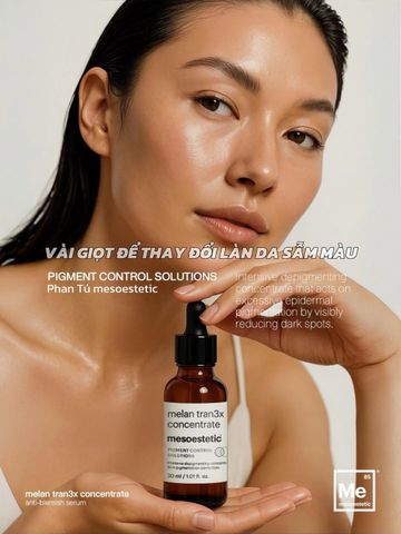 Mesoestetic Melan Tran3x Concentrate Serum - Tinh Chất Hỗ Trợ Làm Sáng Và Đều Màu Da 30ml