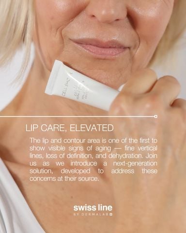 Swissline Cell Shock Lip & Contour Repair Cream -  Kem Dưỡng Hồng Môi Collagen Trẻ Hóa, Căng Mọng, Làm Đầy Rãnh Nhăn Môi 15ml