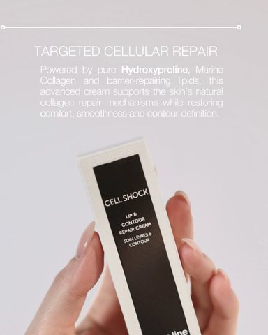 Swissline Cell Shock Lip & Contour Repair Cream -  Kem Dưỡng Hồng Môi Collagen Trẻ Hóa, Căng Mọng, Làm Đầy Rãnh Nhăn Môi 15ml