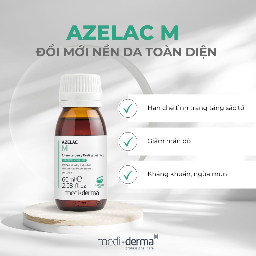 Mediderma Azelac M - Dung Dịch Peel Giảm Mụn Và Cải Thiện Sắc Tố 60ml
