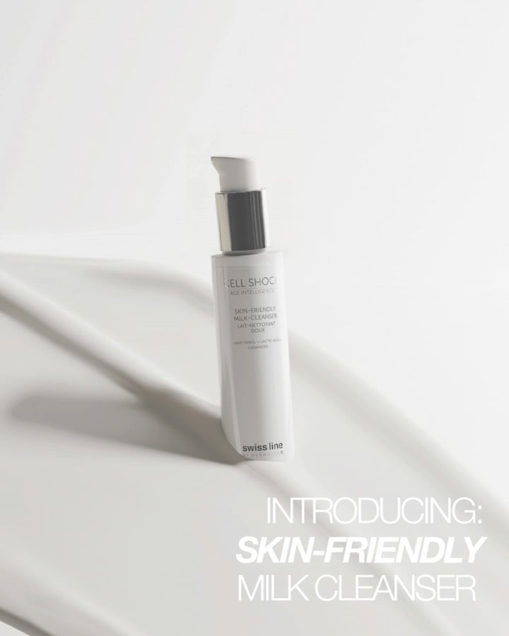 Swissline Cell Shock Age Intelligence Skin-Friendly Milk-Cleanser - Sữa Rữa Mặt Cấp Ẩm Không Bọt, Ổn Định PH, Êm Dịu Cho Da Nhạy Cảm, Mẩn Đỏ, Thiếu Nước  150ml