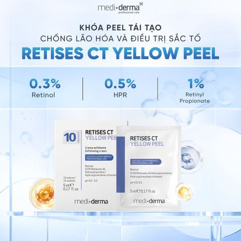 Mediderma Retises CT Yellow Peel Khoá Peel Tái Tạo, Chống Lão Hóa Và Cải Thiện Sắc Tố