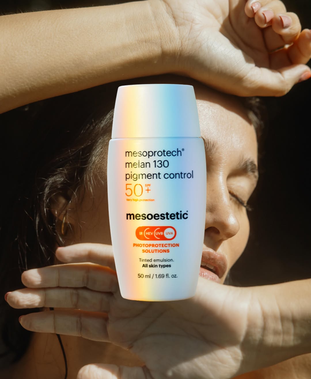 Mesoestetic Mesoprotech Melan 130 Pigment Control SPF50+ Kem Chống Nắng Cho Da Dễ Tăng Sắc Tố 50ml