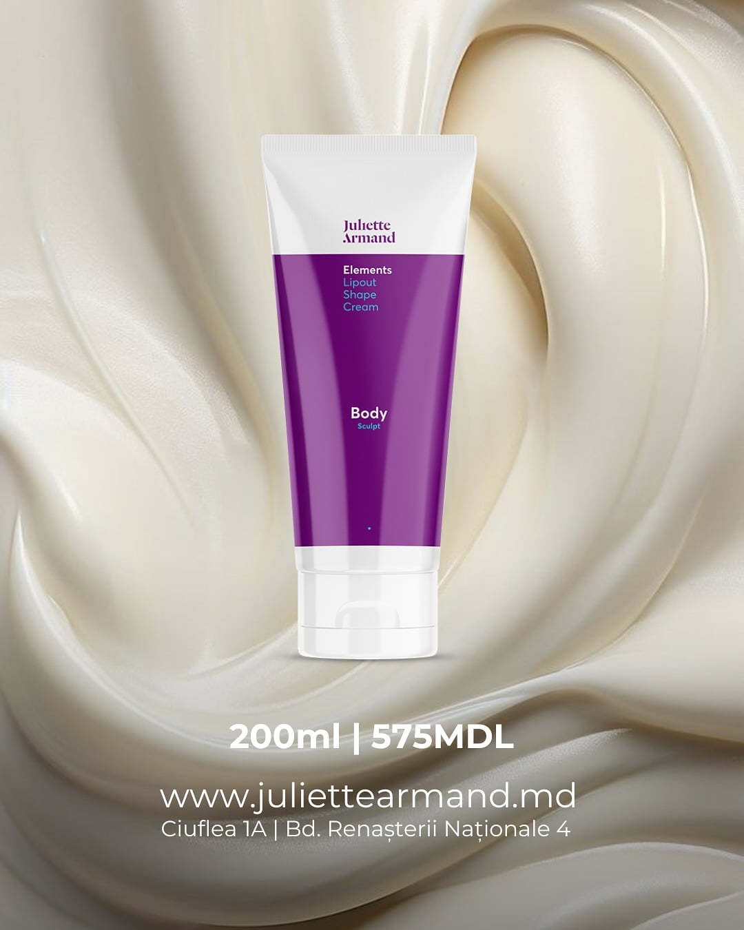 Juliette Armand Elements Lipout Shape Cream Kem Body Tăng Cường Cải Thiện Mỡ Cục Bộ Và Cellulite 200ml