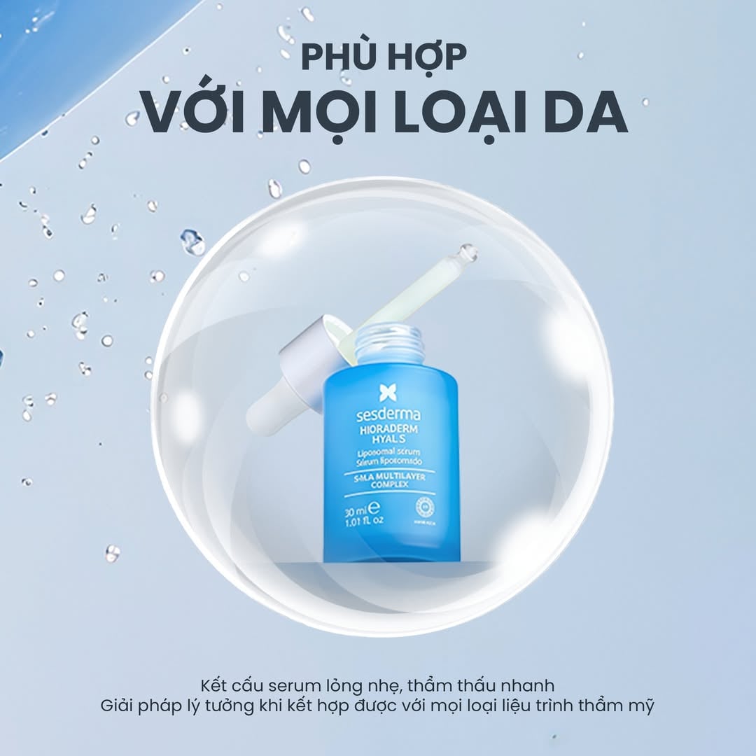 Sesderma Hidraderm Hyal 5 Liposomal Serum 30ml – Serum Phức Hợp 5 Loại HA Dưỡng Ẩm Đa Tầng