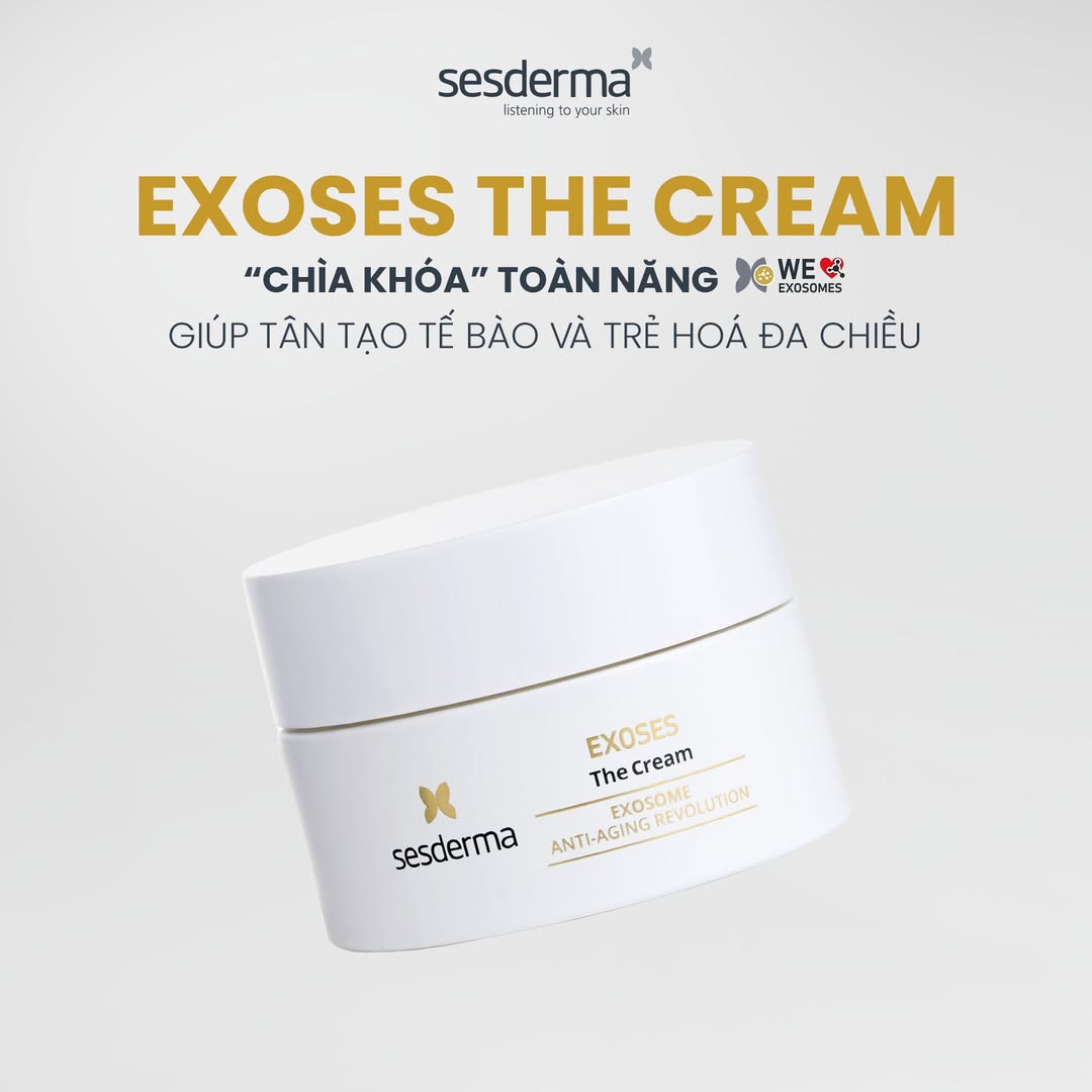 Sesderma Exoses The Cream 50ml - Kem Dưỡng Chiết Tế Bào Gốc Exosome Sửa Chữa, Tân Tạo Tế Bào Và Trẻ Hoá Đa Chiều 50ml