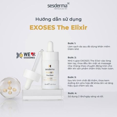 Sesderma Exoses The Elixir 30ml - Tinh Chất Chiết Tế Bào Gốc Exosome Sửa Chữa, Tân Tạo Tế Bào Và Trẻ Hoá Đa Chiều 30ml