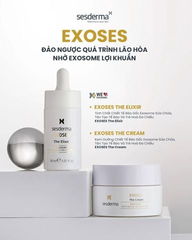 Sesderma Exoses The Cream 50ml - Kem Dưỡng Chiết Tế Bào Gốc Exosome Sửa Chữa, Tân Tạo Tế Bào Và Trẻ Hoá Đa Chiều 50ml