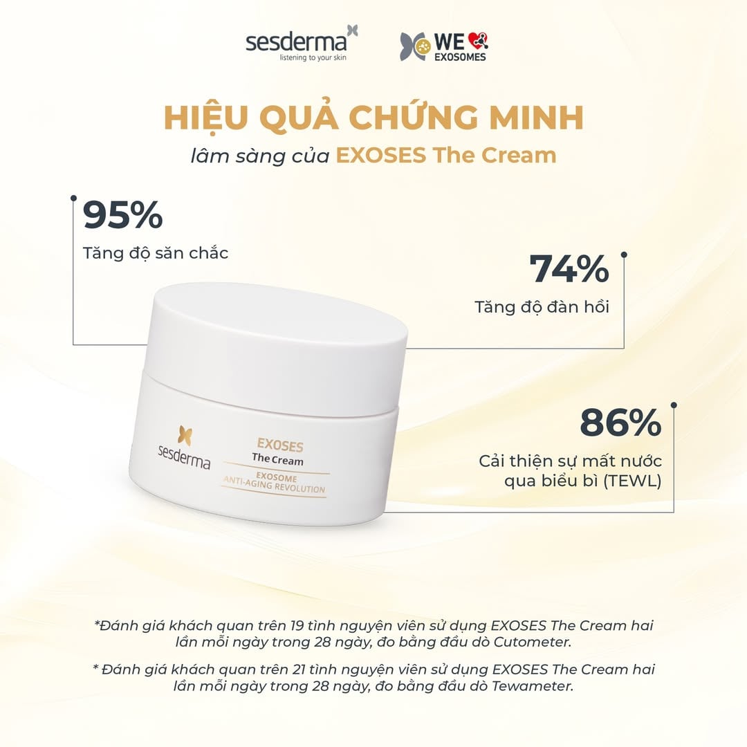 Sesderma Exoses The Cream 50ml - Kem Dưỡng Chiết Tế Bào Gốc Exosome Sửa Chữa, Tân Tạo Tế Bào Và Trẻ Hoá Đa Chiều 50ml