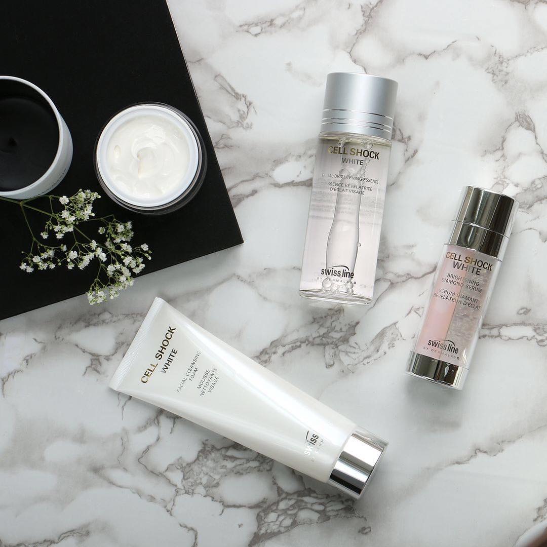 Swissline Cell Shock White Facial Brightening - Essence  Tinh Chất Hỗ Trợ Dưỡng Trắng Da 150ml