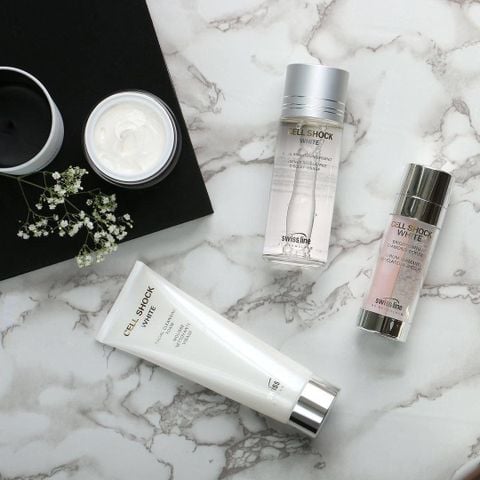 Swissline Cell Shock White Facial Brightening - Essence  Tinh Chất Hỗ Trợ Dưỡng Trắng Da 150ml