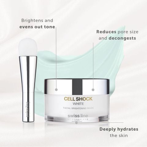 Swissline Cell Shock White Facial Brightening Mask -  Mặt Nạ Trắng Sáng Da Hỗ Trợ Cải Thiện Nám & Đốm Nâu 50ml
