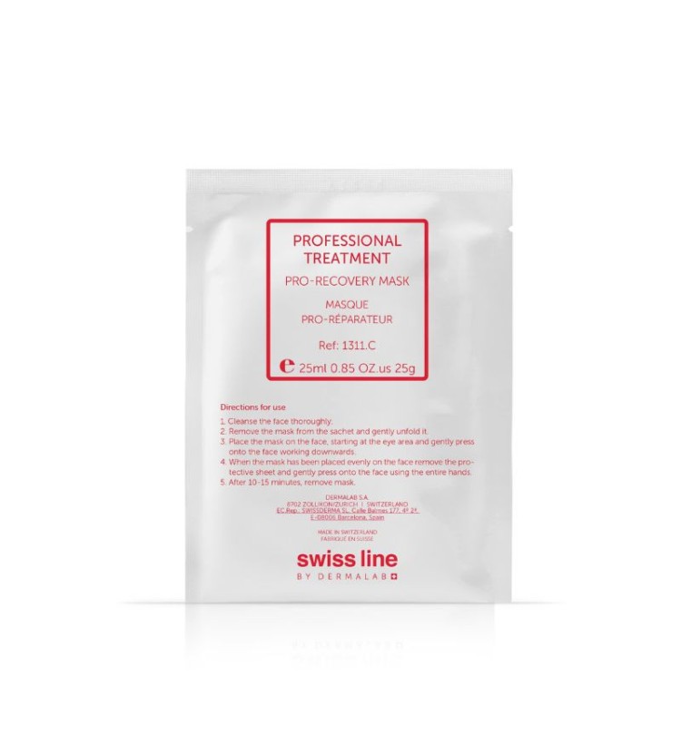 Swissline Professional Treatment Pro-Recovery Mask -  Mặt Nạ Phục Hồi, Cấp Ẩm Chuyên Sâu, Kháng Viêm, Giảm Đỏ, Tái Thiết Lập Hàng Rào Bảo Vệ Da