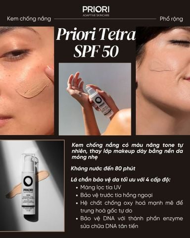 Priori Tetra Fx251 Sunscreen Lotion Broad Spectrum SPF 50 - Kem Chống Nắng Có Màu, Chống Nước 50ml