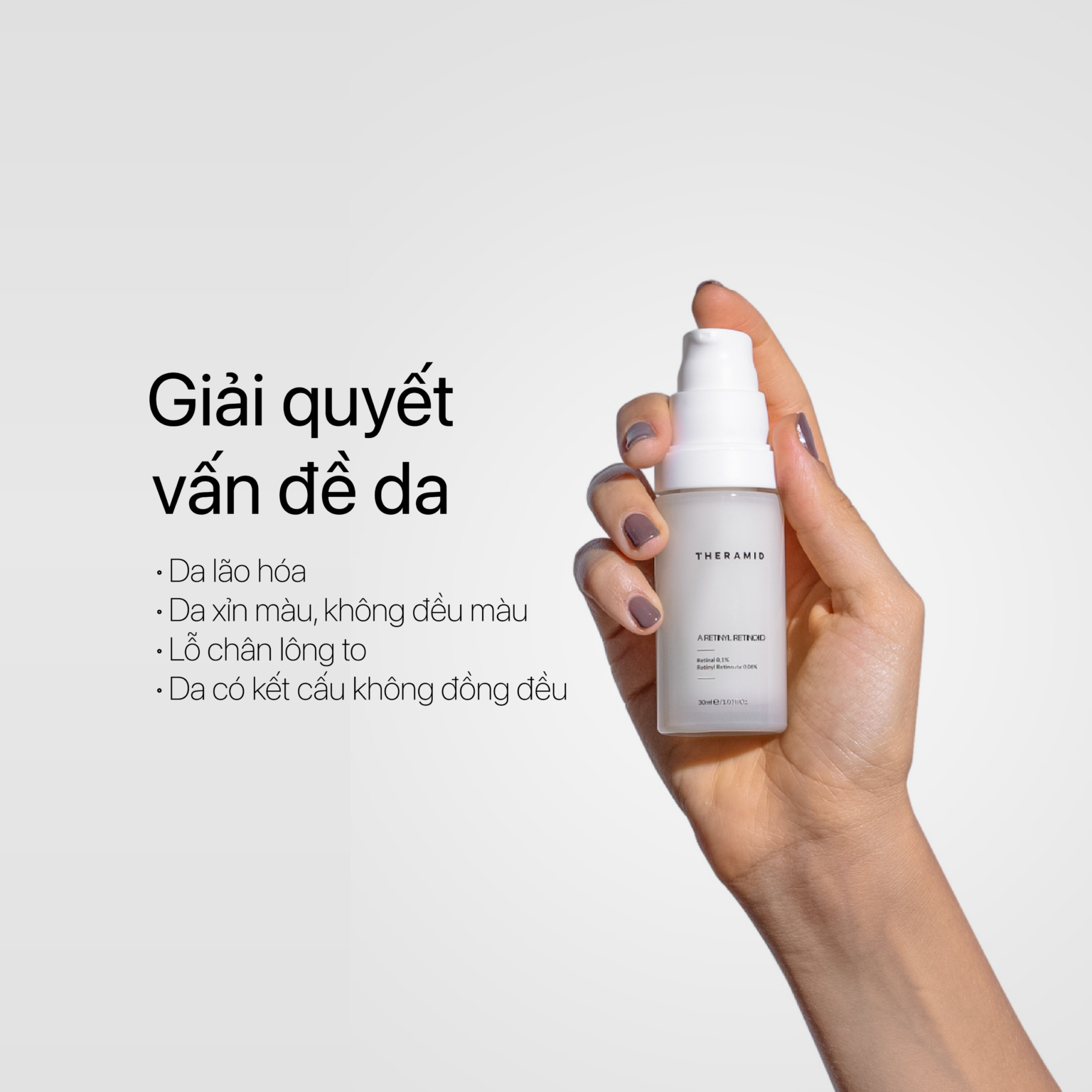Theramid A Retinyl Retinoate - Tinh Chất Vitamin A, Tái Tạo Da Nhẹ Nhàng & Ổn Định 30ml