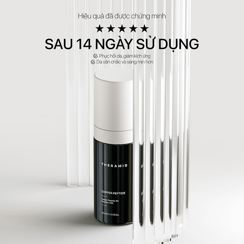 Theramid Copper Peptide - Tinh Chất Đồng Peptide Phục Hồi Da, Hỗ Trợ Tăng Sinh & Cải Thiện Độ Săn Chắc 30ml