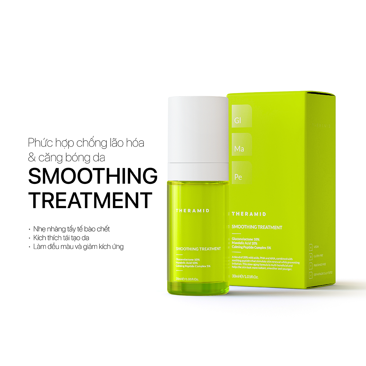 Theramid Smoothing Treatment - Tinh Chất Làm Mịn Da, Hỗ Trợ Căng Bóng & Cải Thiện Dấu Hiệu Lão Hóa 30ml