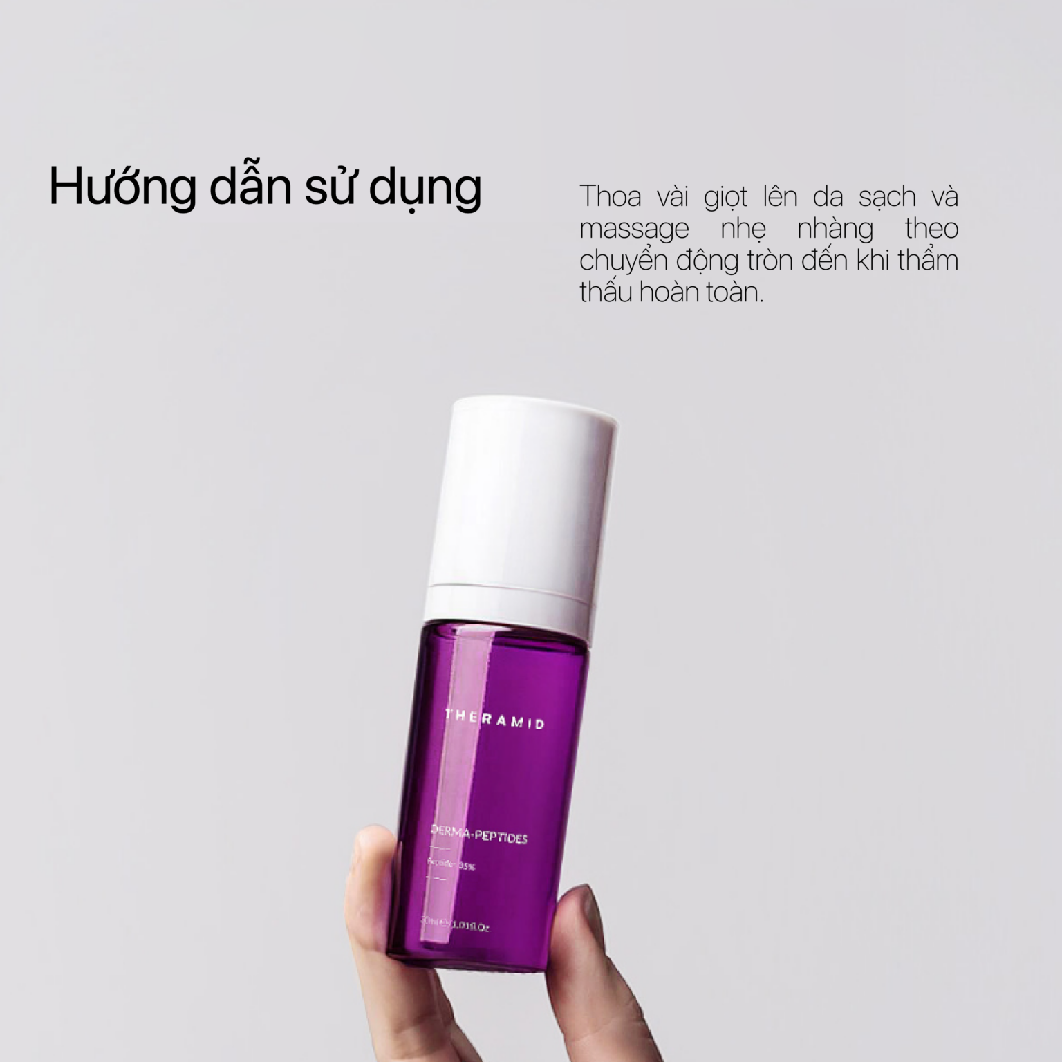 Theramid Derma- Peptides - Tinh Chất Peptides Ngừa Lão Hóa, Cho Làn Da Mịn Màng & Tươi Trẻ 30ml