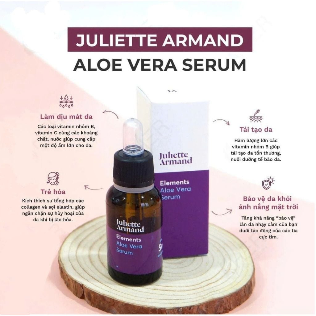 Juliette Armand Elements Aloe Vera Serum Tinh Chất Lô Hội Dưỡng Ẩm & Làm Dịu Cho Mọi Loại Da 20ml