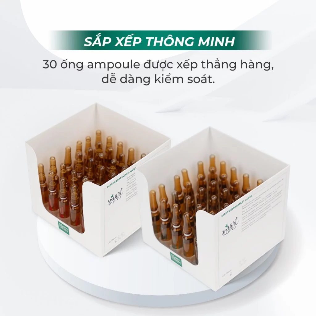[Mẫu mới] Martiderm proteos liposome ampoule chống oxy hoá, phục hồi, điều tiết bã nhờn