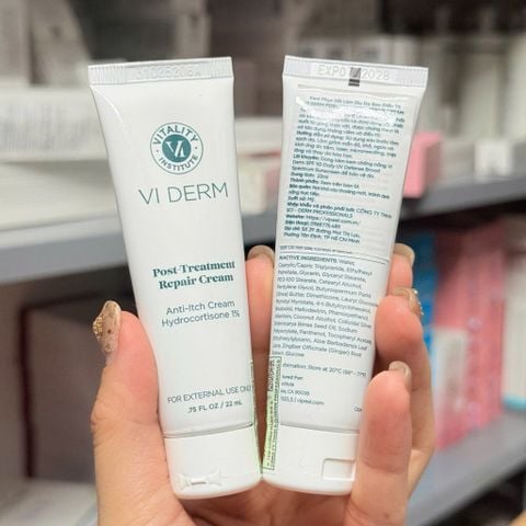 VI Derm Post Treatment Repair Cream 22ml Viderm – Kem Dưỡng Phục Hồi, Làm Dịu Da Sau Treatment Và Xâm Lấn