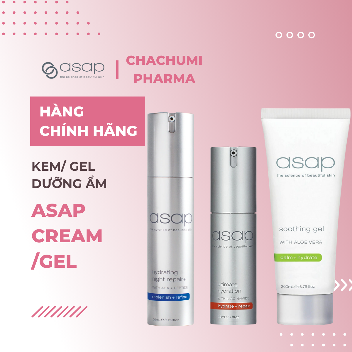 Kem Dưỡng Ẩm Asap Hydrating Night Repair - Ultimate Hydration - Soothing Gel
