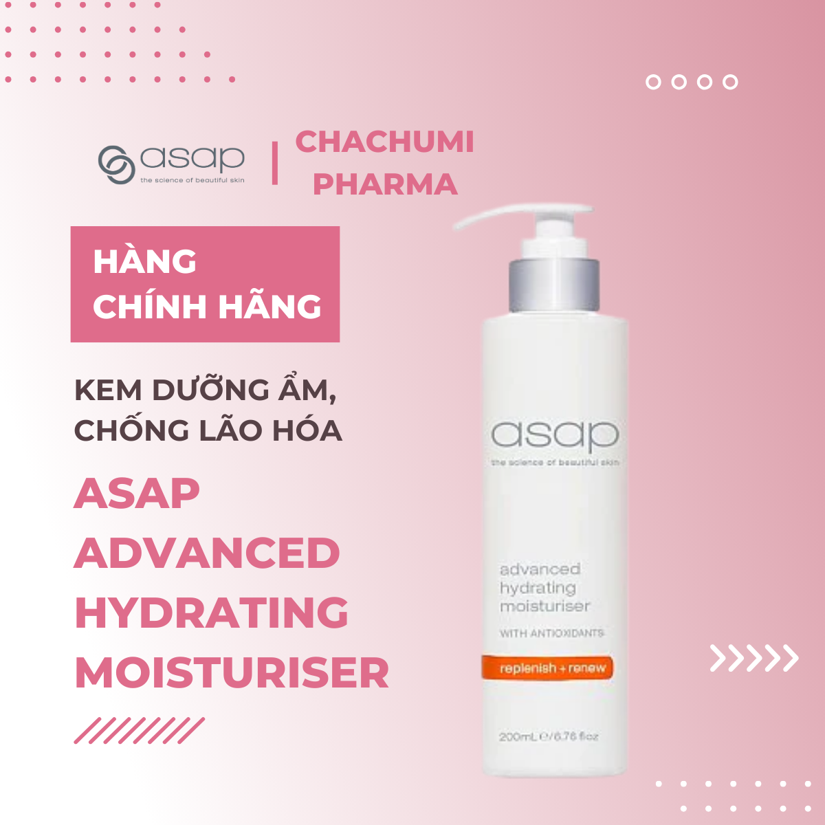 Asap Advanced Hydrating Moisturiser – Kem dưỡng ẩm chống lão hóa