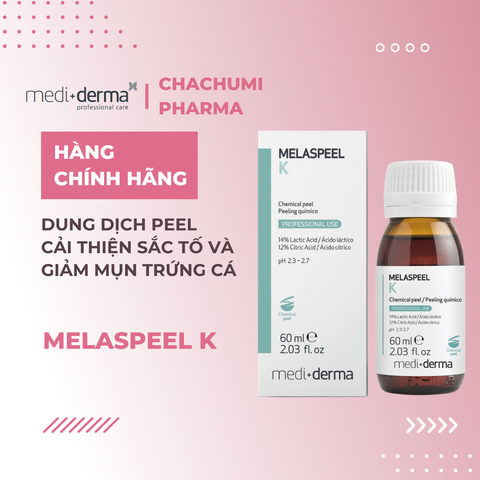 Mediderma Melaspeel K - Dung Dịch Peel Cải Thiện Sắc Tố Và Giảm Mụn Trứng Cá 60ml