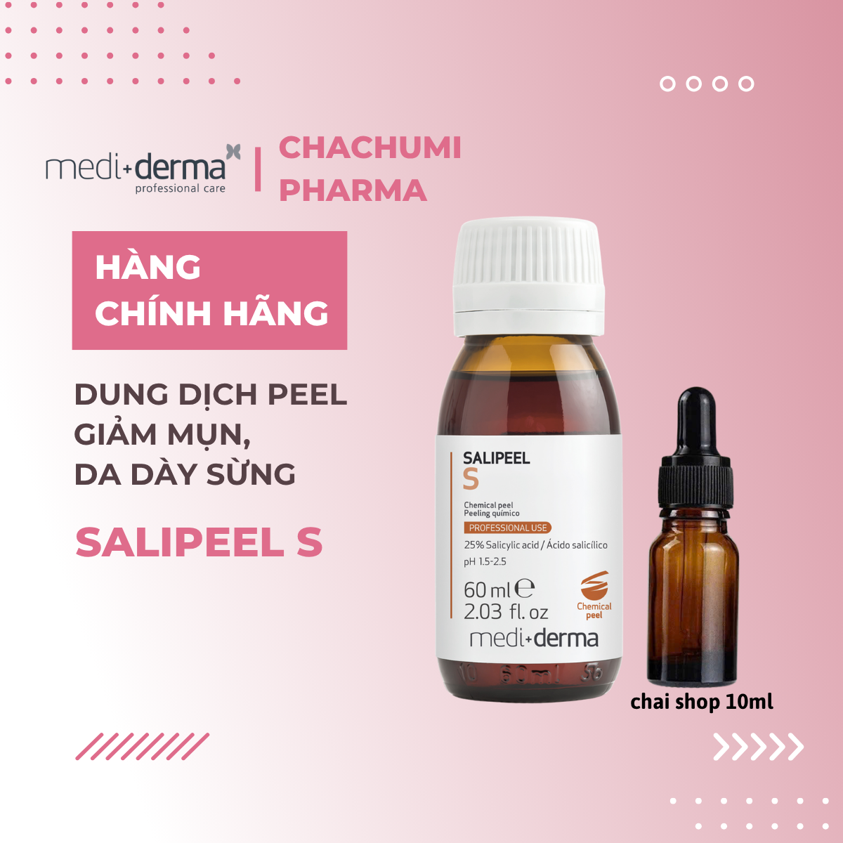 Mediderma Salipeel S Dung Dịch Peel Giảm Mụn, Da Dày Sừng