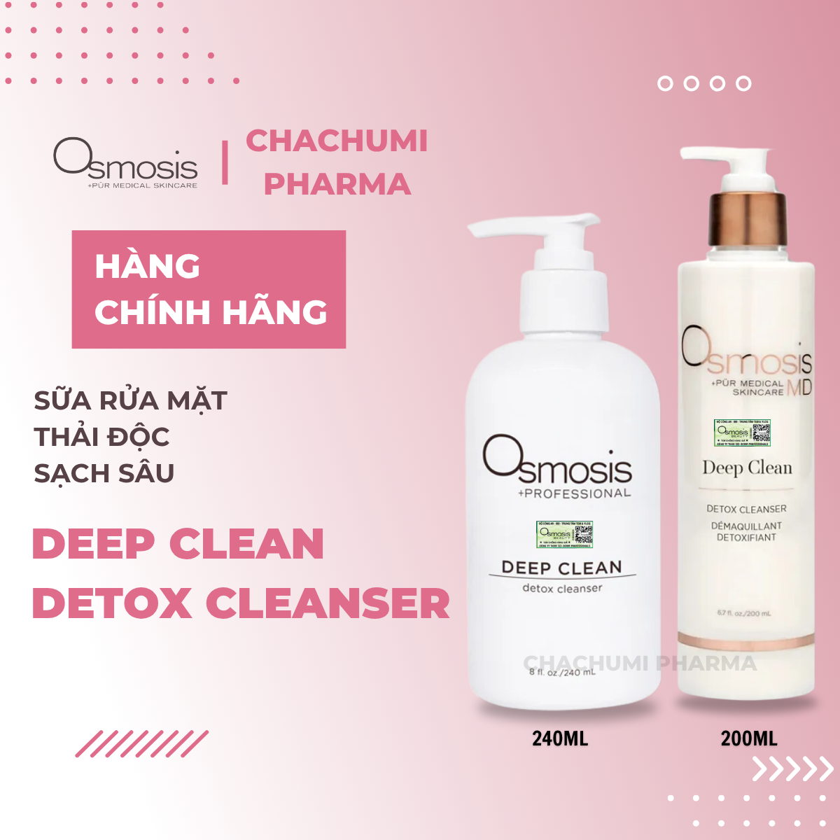 Sữa Rửa Mặt Osmosis Cleanse Gentle - Deep Clean Detox - Purify Enzyme Cleanser