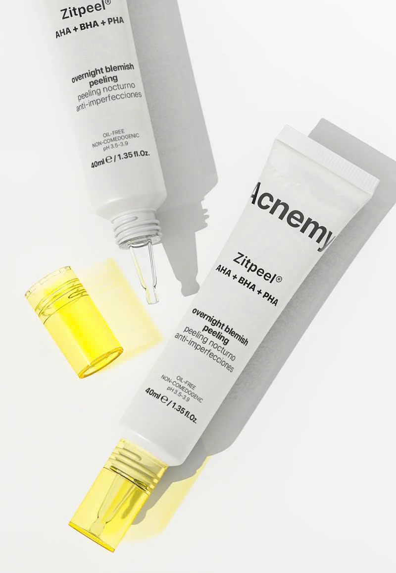 Acnemy Zitpeel AHA BHA PHA Thay Da Sinh Học Hỗ Trợ Làm Giảm Mụn Và Làm Mịn Da 40ml