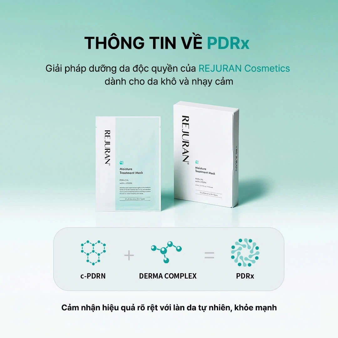 Rejuran Moisture Treatment Mask - Mặt nạ dưỡng ẩm, làm dịu, hỗ trợ phục hồi da 23mlx5
