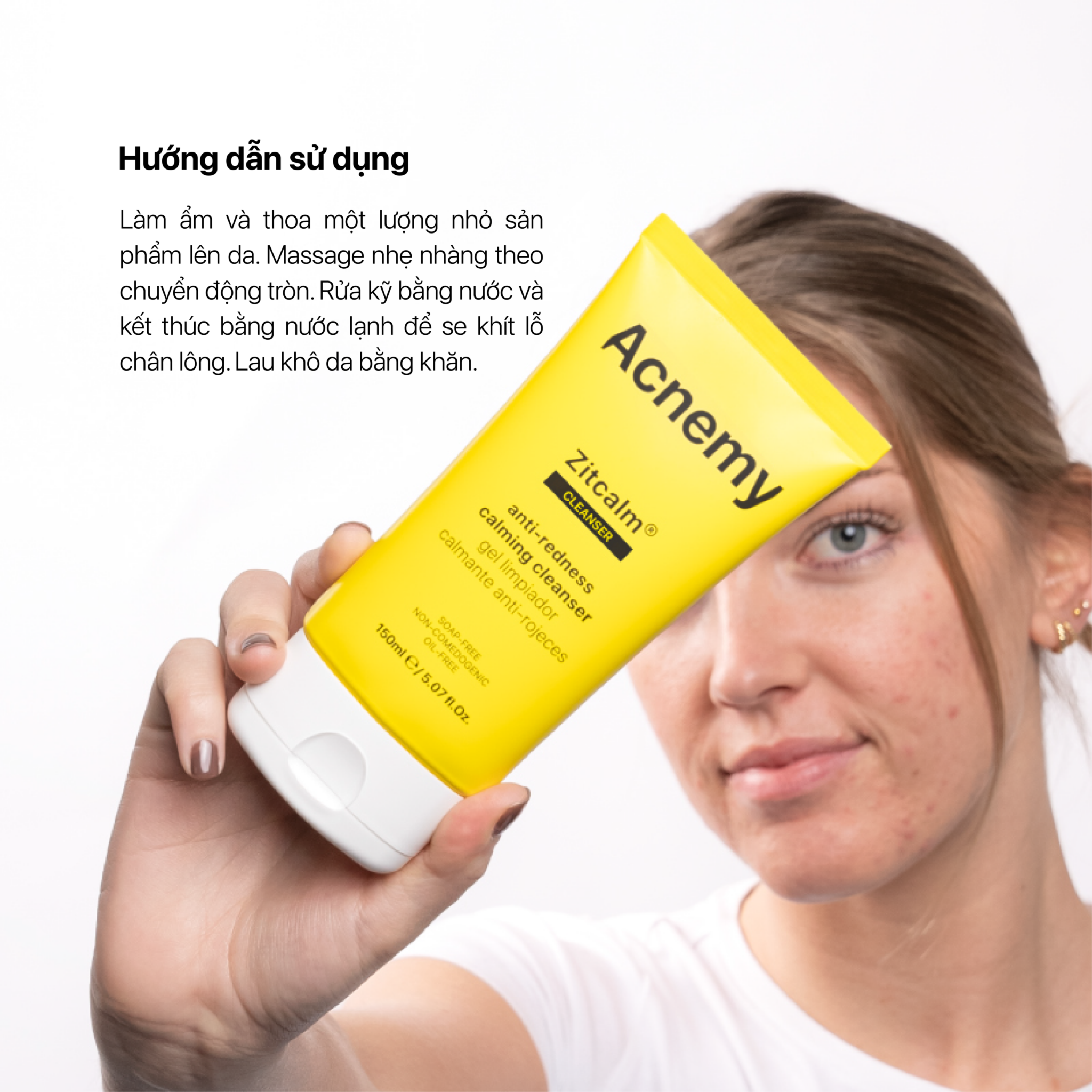 Acnemy Zitcalm Anti Redness Calming Cleanser Gel Rửa Mặt Làm Dịu Da Và Hỗ Trợ Làm Sạch Nhẹ Nhàng 150ml