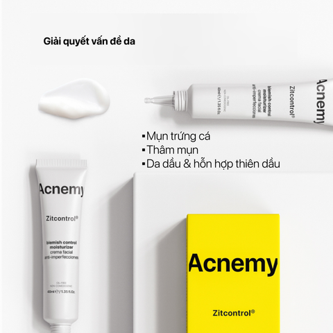 Acnemy Zitcontrol Blemish Control Moisturizer Kem Dưỡng Kiểm Soát Dầu Nhờn Và Hỗ Trợ Làm Giảm Mụn 40ml