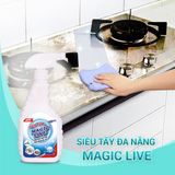  Tẩy Rửa Đa Năng Magic Live tẩy cặn canxi, vệ sinh sàn nhà, làm sạch bề mặt kính, bồn rửa 500ML MGDN112 