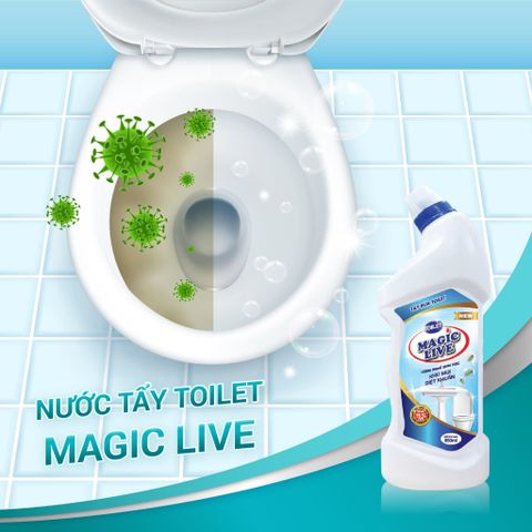 Nước tẩy rửa toilet Magic Live tẩy bồn cầu & nhà tắm diệt khuẩn 950ml MGBC111 