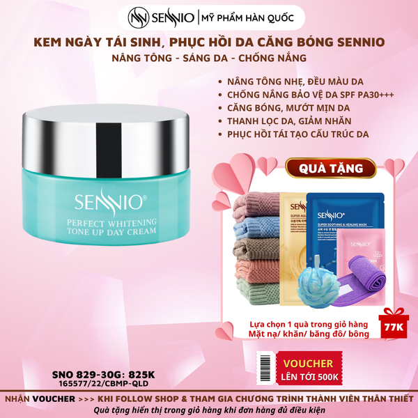  Kem ngày tái sinh, phục hồi da căng bóng - Sennio Perfect Whitening Day Cream - SENNIO SNO 829 