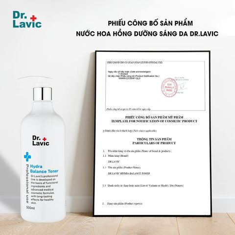  Nước hoa hồng cấp ẩm dưỡng sáng da Dr.Lavic Hydra Balance Toner 500ml DR804 