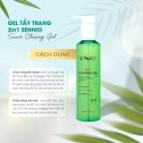  Gel rửa mặt 2in1 kiêm tẩy trang SENNIO Làm Sạch Sâu Loại Bỏ Cặn Trang Điểm và Sợi Bã Nhờn Sennio Bio Gel Cleanser SNO 826 